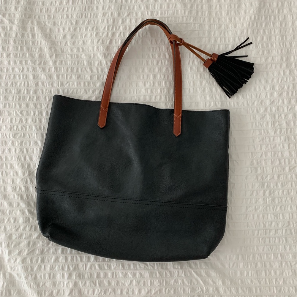 Black Leather Shoulder Bag